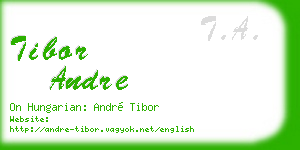 tibor andre business card